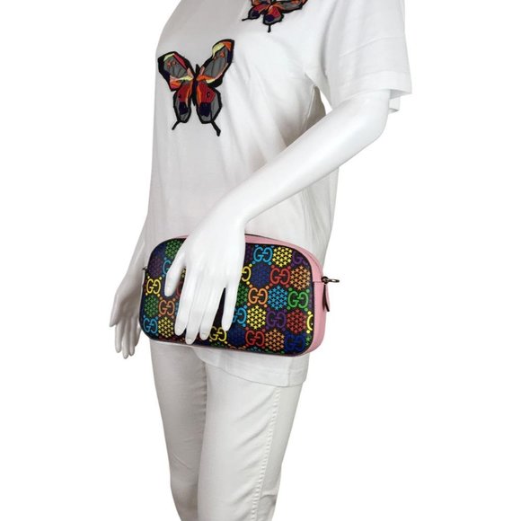 Gucci Women's GG Supreme Monogram Web Shoulder Bag Multicolor Sz Small DM15 - Picture 13 of 15